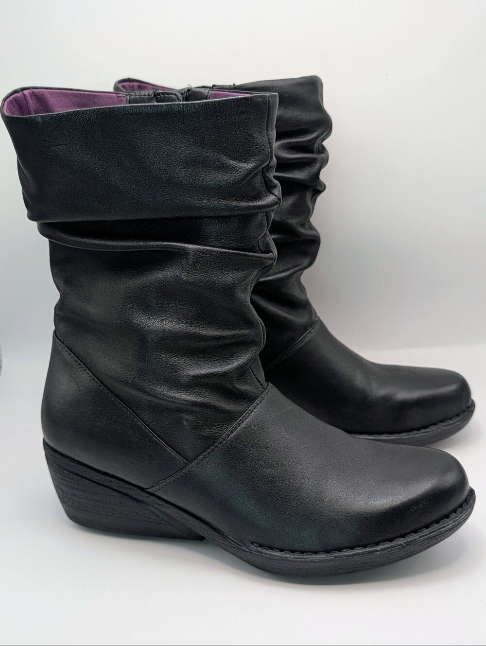 Dansko Devin Mid Calf Boots Leather Slouch Boots